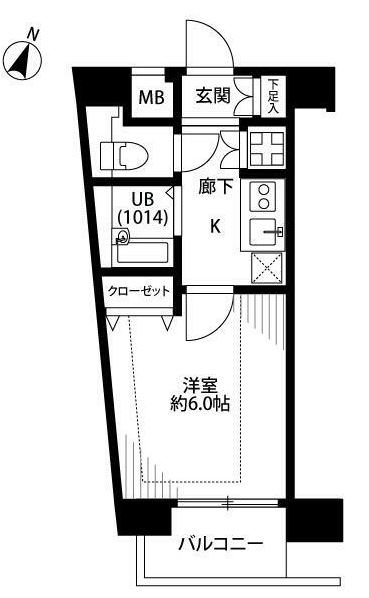 プレールドゥーク文京本駒込   306号室 間取り