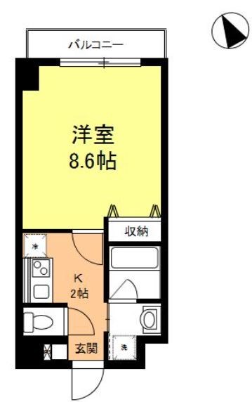 ヴァンクール   202号室 間取り