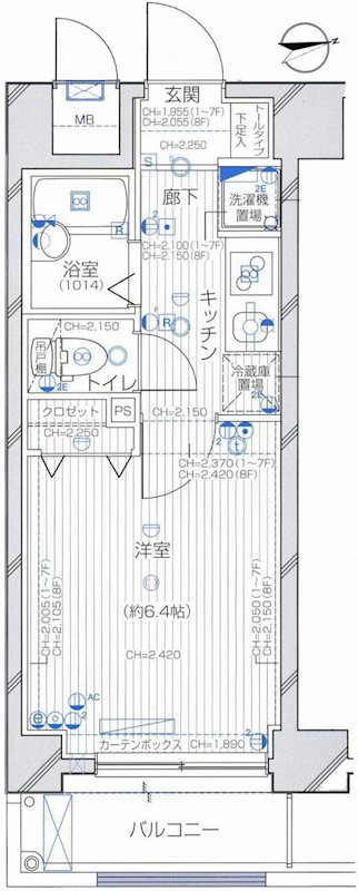 ラグジュアリーアパートメントデュオ神楽坂      701号室 間取り