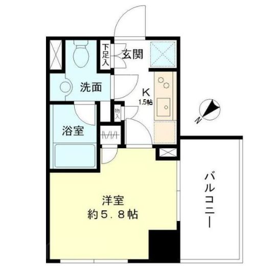 ブリリア日本橋茅場町     408号室 間取り