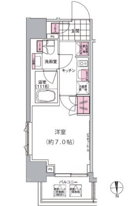 プレジリア東日本橋  1307号室 間取り