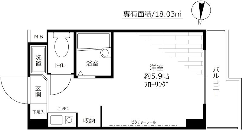 スカイコート文京小石川  間取り