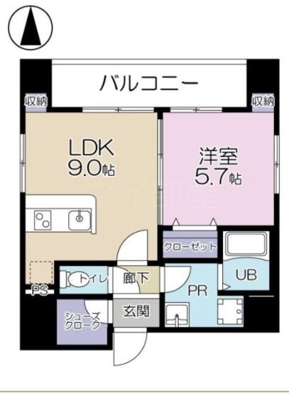 ププレ上野松が谷 間取り