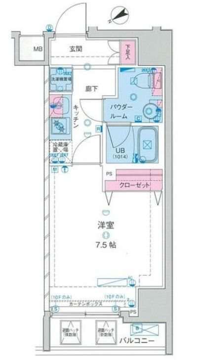 ジェノヴィア上野Ⅱスカイガーデン   701号室 間取り