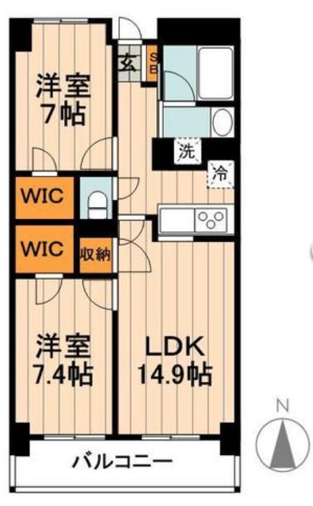 ベラカーサ池之端      703号室 間取り