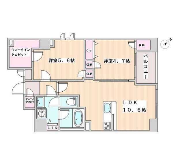 リヴシティ文京春日  901号室 間取り