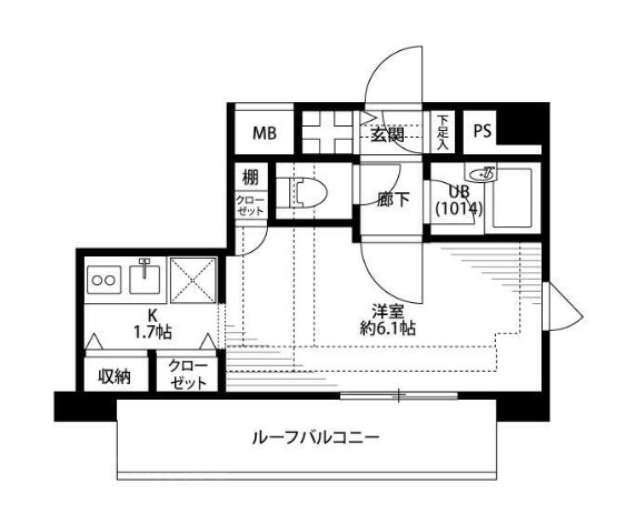 プレール・ドゥーク文京白山   701号室 間取り