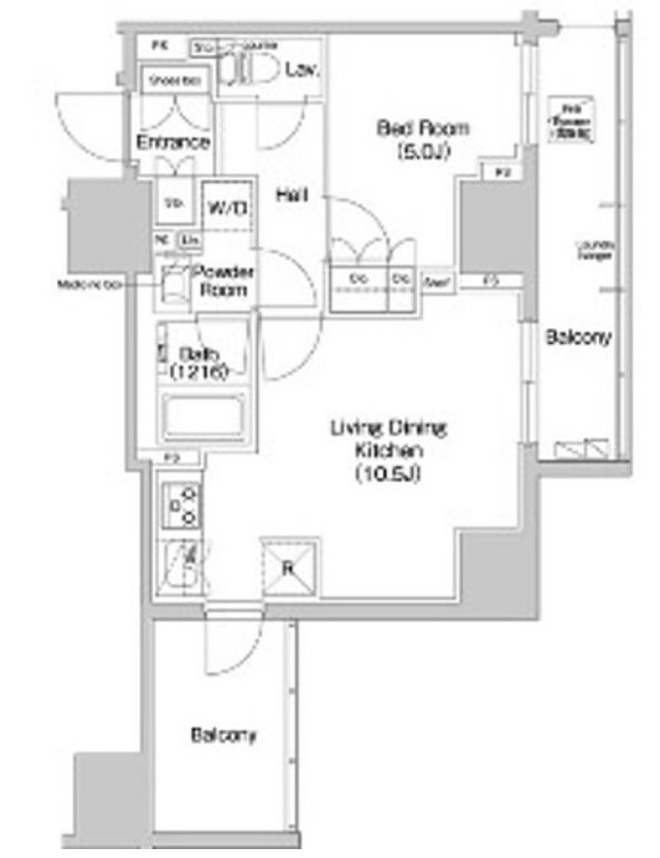 コンフォリア浅草橋  411号室 間取り