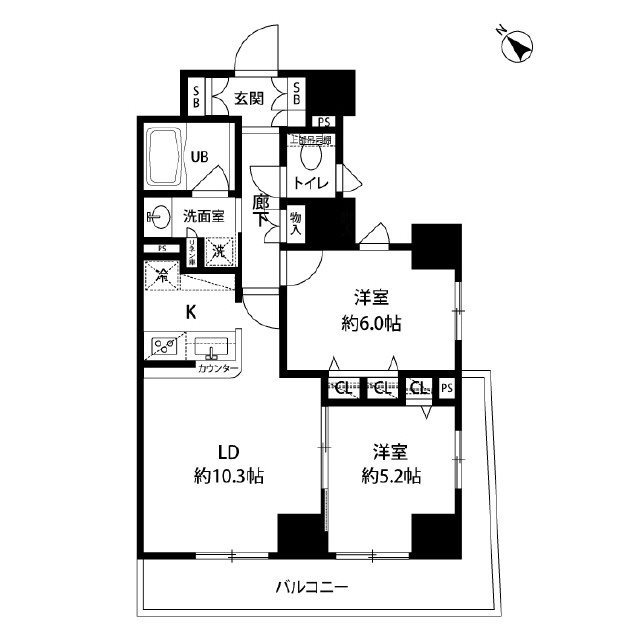 ルクレ日本橋馬喰町  701号室 間取り