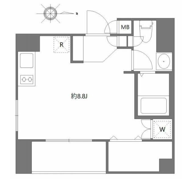 アリカ新御徒町     701号室 間取り