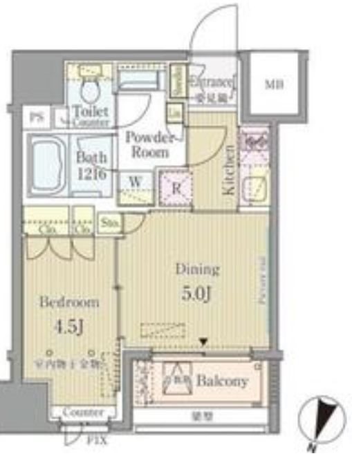 セレニティー神田   303号室 間取り
