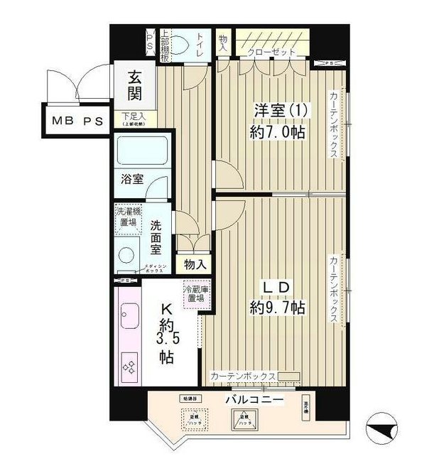 ハイクラッセ日本橋浜町     902号室 間取り