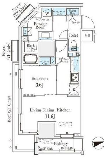 浅草田原町レジデンス      501号室 間取り