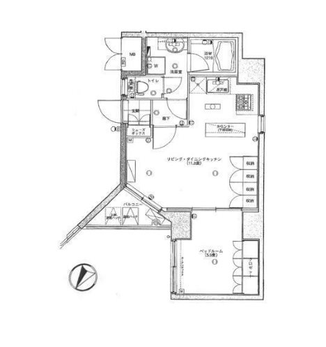 パレソレイユ東日本橋     303号室 間取り