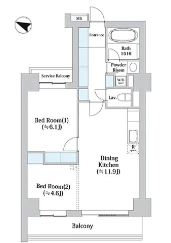 アーバンシティ音羽   1101号室 間取り