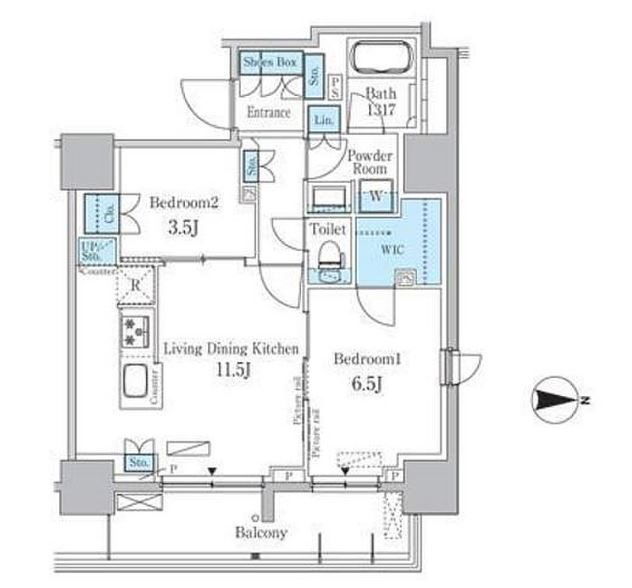 パークアクシス蔵前 間取り