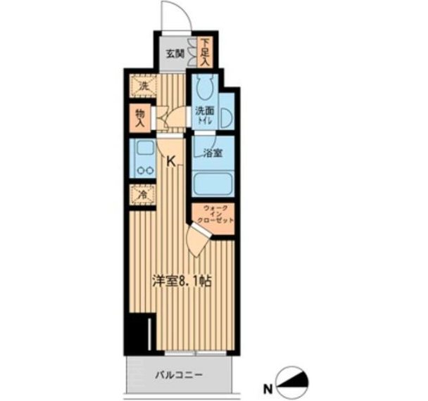 ファインアドレス新御徒町       803号室 間取り