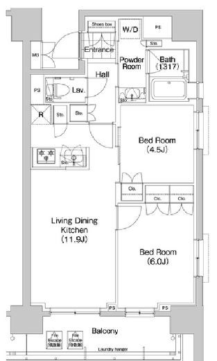 コンフォリア秋葉原イースト  間取り