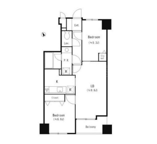 パークキューブ茅場町 902号室 間取り