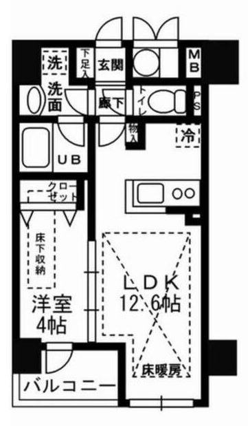 ルジェンテリベル日本橋濱町  5号室 間取り