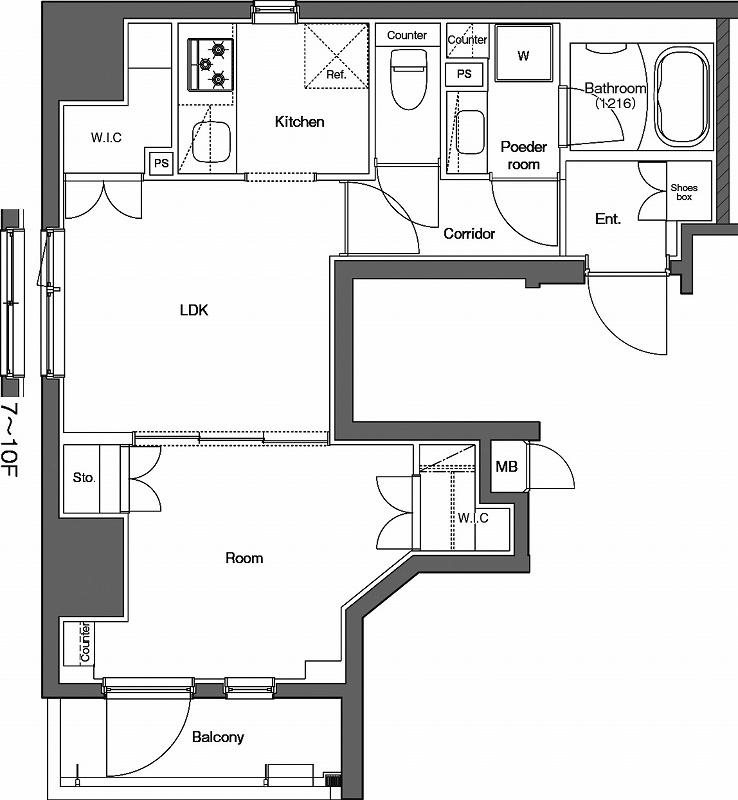 レアライズ秋葉原    703号室 間取り