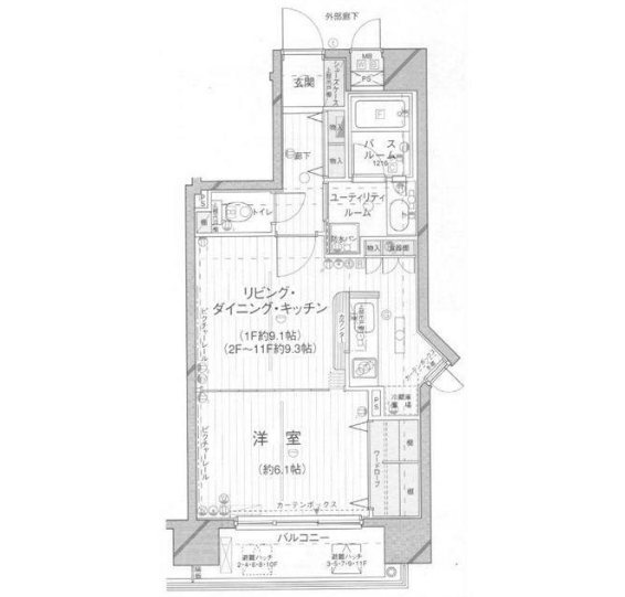 デ・リード日本橋箱崎    間取り