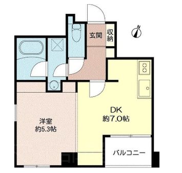 フュージョンハイツ浜町  間取り