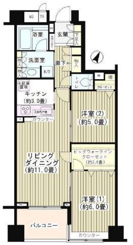 KDXレジデンス日本橋水天宮   間取り