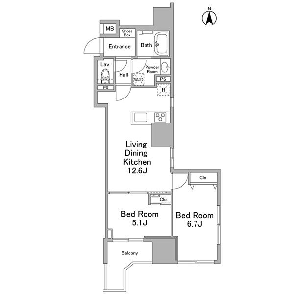 リバーレ浅草ウエスト 間取り