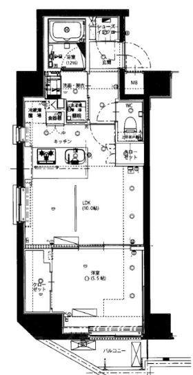 ハーモニーレジデンス神楽坂  206号室 間取り