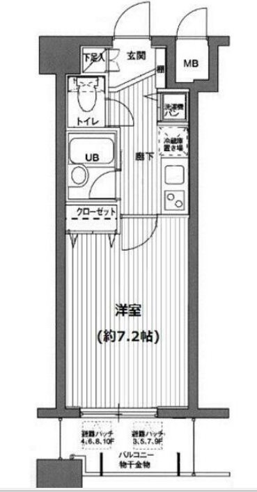 ガラステージ京橋    7号室 間取り