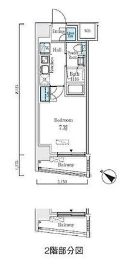 アジュールテラス日本橋浜町 間取り