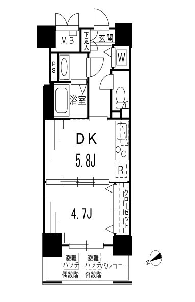メインステージ浅草  502号室 間取り