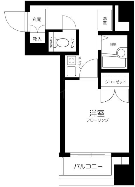 グランヴァン水天宮  906号室 間取り