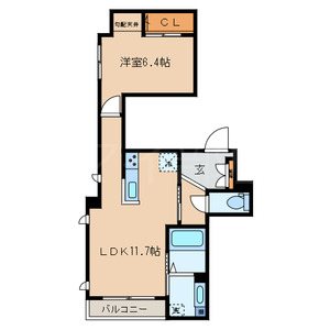 ボヌールヤマキチⅲ 間取り