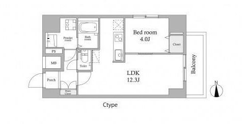 スカイグランデ新御徒町 間取り