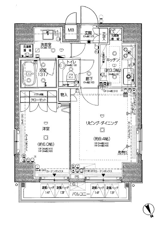 パレステュディオ四谷 間取り