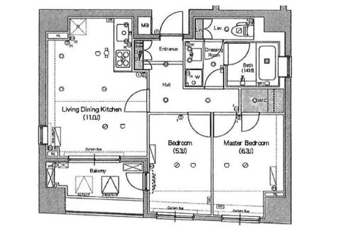 レグノヴェール明石町 9号室 間取り