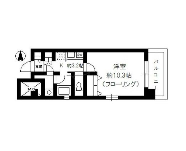アクシス若松町 301号室 間取り