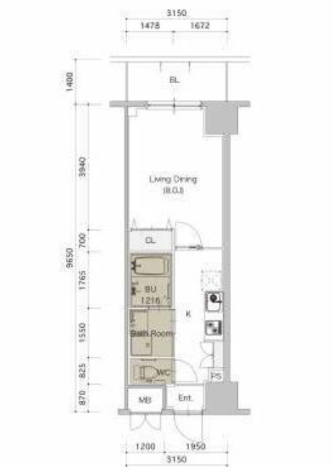 ロイジェント九段  間取り