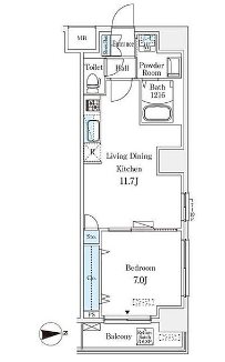 フトゥーロ東神田  間取り