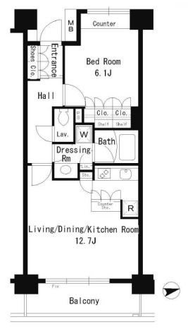 パークアクシス文京ステージ  間取り