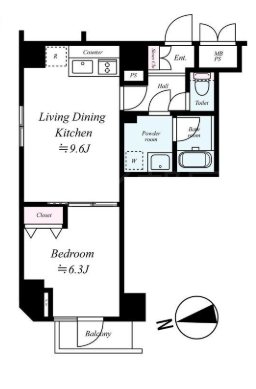 アルテシモプレンド   801号室 間取り