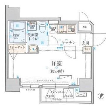 リヴシティ一番町  802号室 間取り
