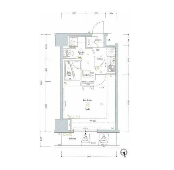 アクサス神楽坂ステーション   302号室 間取り