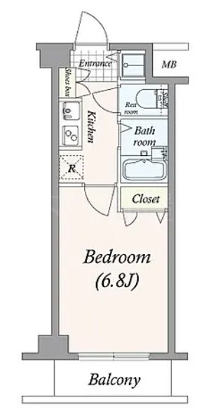菱和パレス飯田橋     404号室 間取り