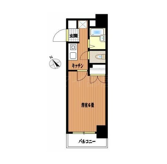スカイコート日本橋浜町       701号室 間取り