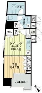 D'クラディアイヴァン御茶ノ水  503号室 間取り