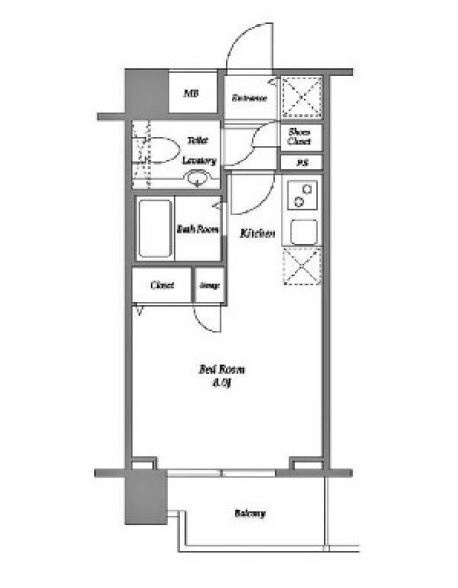 エクセリア九段    1004号室 間取り