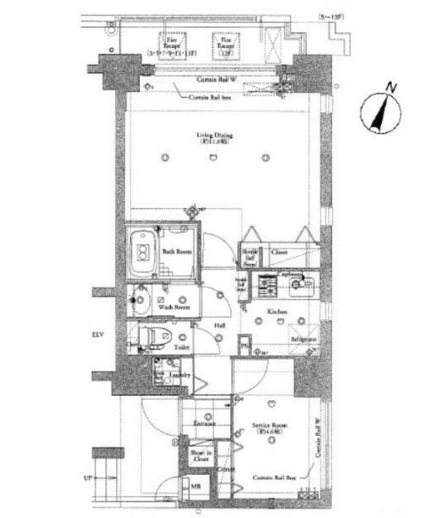 グラントゥルース神田岩本町       1202号室 間取り